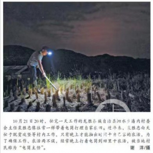 “深夜挑灯干农活”，是谁在让村主任“摆拍”