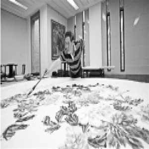 何水法新作《名花竞放新时代》 挂上北京人民大会堂墙面