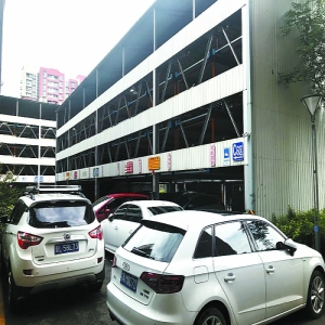 金地格林·格林小区小轿车从停车楼上掉下摔惨了