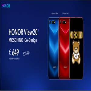 荣耀V20 MOSCHINO联合设计版海外售价649欧，科技标杆欧洲大受追捧