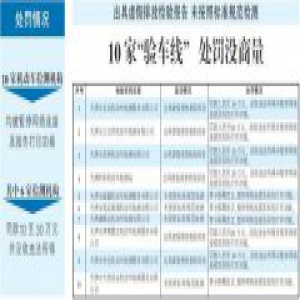 出具虚假排放检验报告 10家“验车线” 处罚没商量