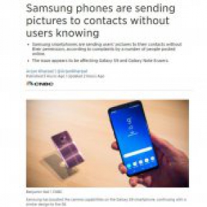外媒曝三星手机在用户不知情的情况下向联系人发送照片