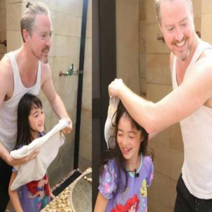 夏克立花式洗脸搞疯夏天 黄嘉千为女儿秒变人形座椅