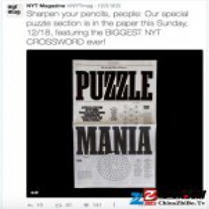 《纽约时报》出了个史上最大的填字游戏，只有纸质版
