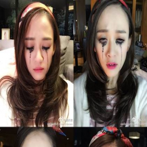 陈乔恩晒落泪照 脸上却惊现“2道黑泪痕”(图)