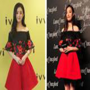 为了显腰身 赵丽颖穿A字裙撞了一年衫都不怕