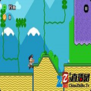 这个像素风的闯关小游戏，就是反过来玩的马里奥