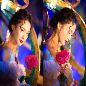 金晨宫廷风长裙复古优雅 美人如画浪漫演绎童话故事