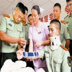 “急救培训进警营”消防北辰支队柳滩中队举行