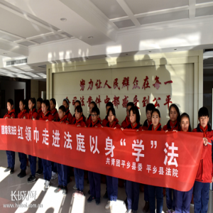 河北平乡：红领巾走进法庭以身“学”法