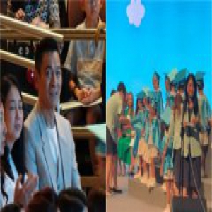 刘德华女儿毕业礼 携太太朱丽倩到场参加！